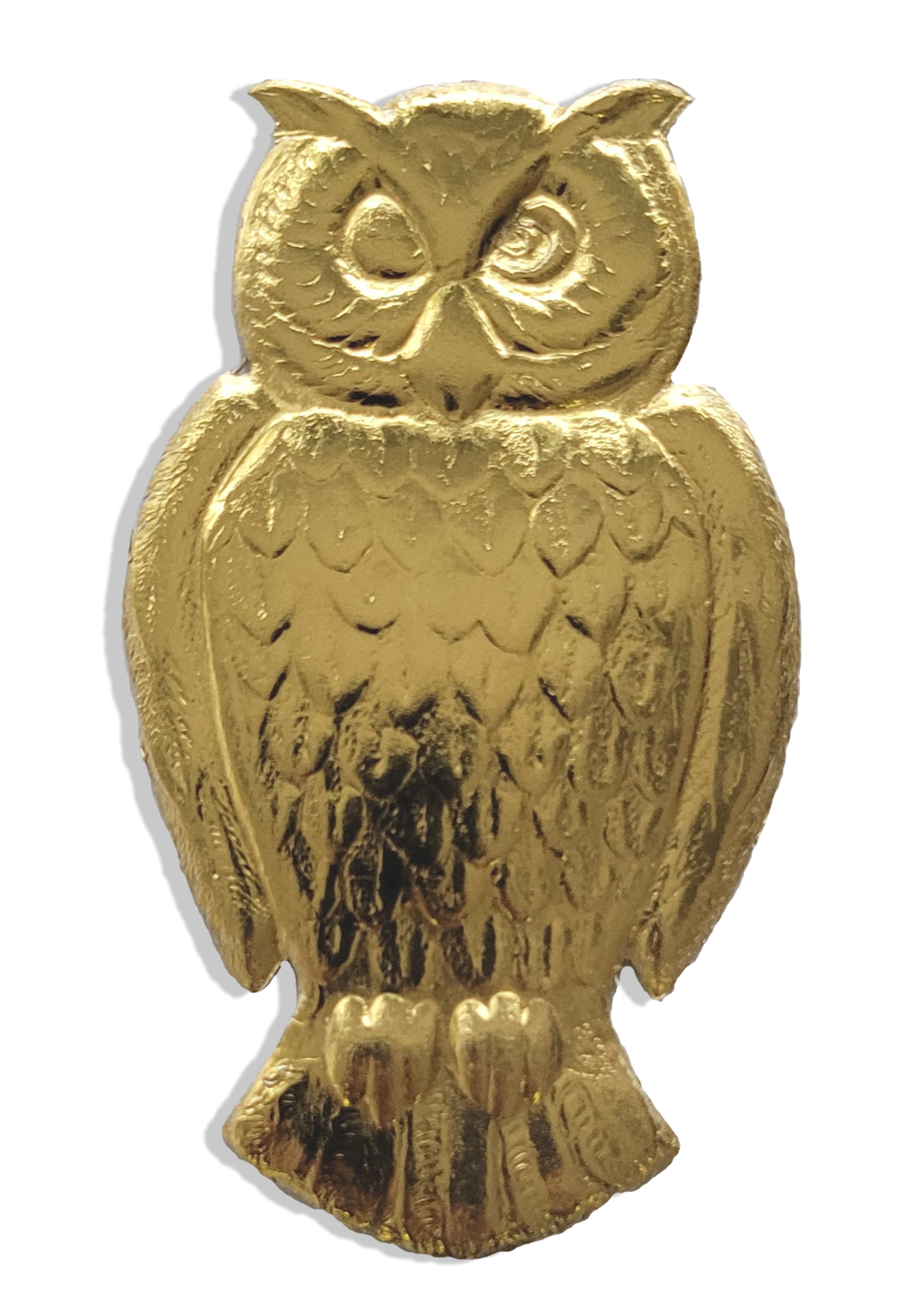 07490801-Eule_hell Owl Set Of 2 pcs. made from Dresden foil paper