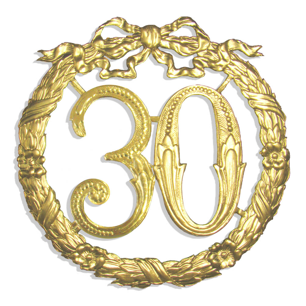 Jubiläumszahl 24 cm "30"