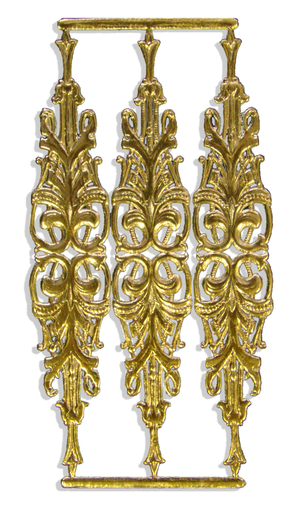 060307A01-Blatt Ornamente 3er Set aus Dresdner Pappe