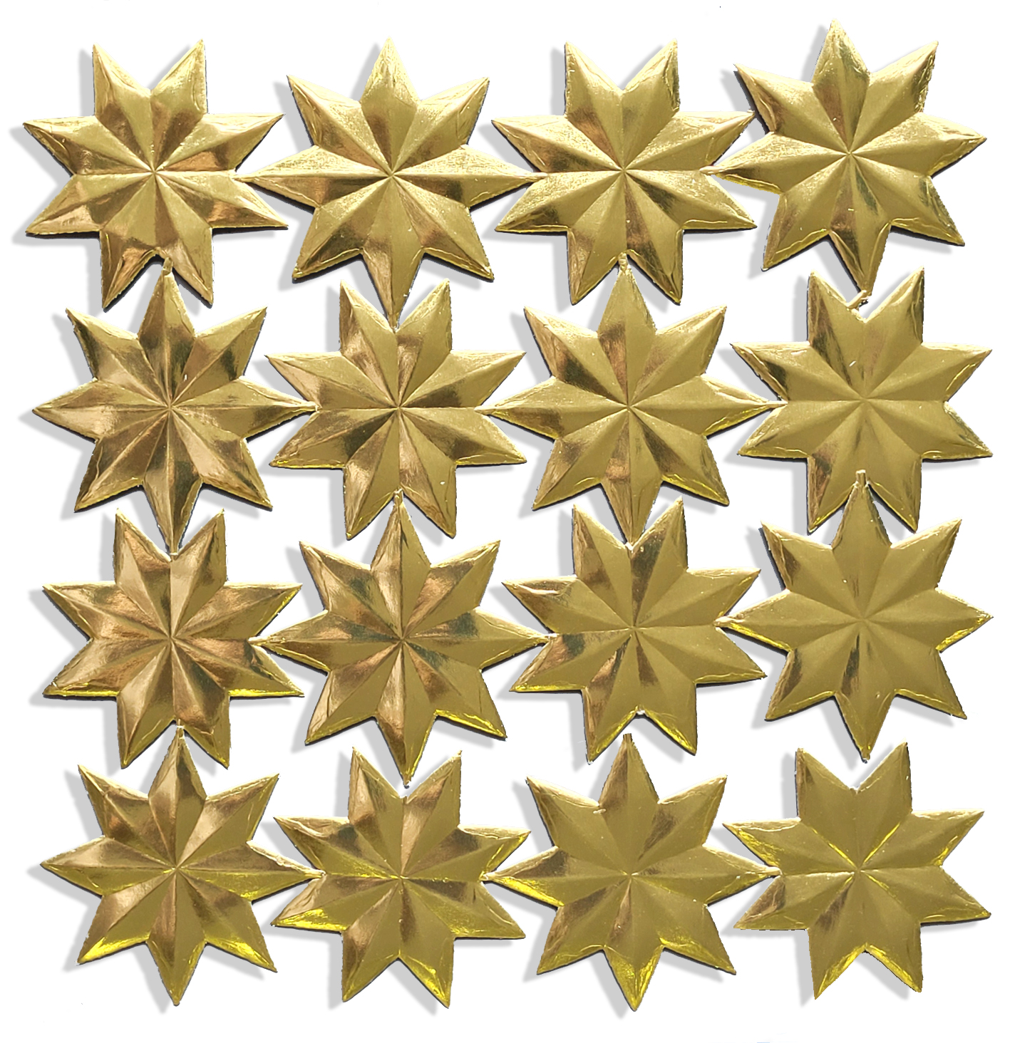 06283816-Blatt Star Set Of 16 pcs. made from Dresden foil paper