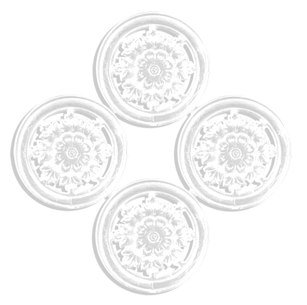 Ornaments Set of 4 pcs. made from Dresden foil paper