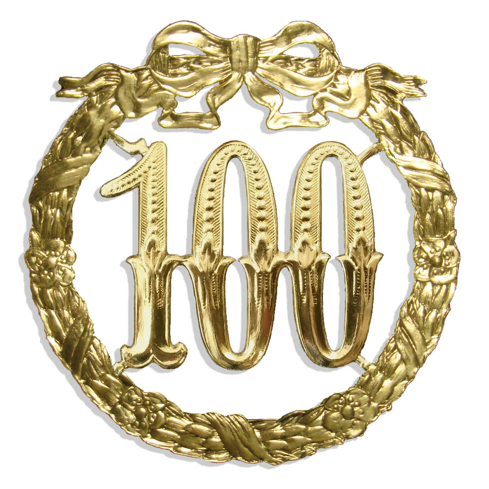 Jubiläumszahl 13 cm "100"