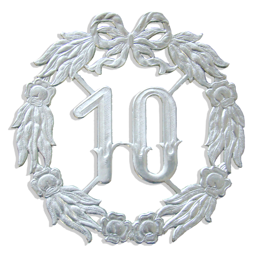 Jubiläumszahl 18 cm "10"