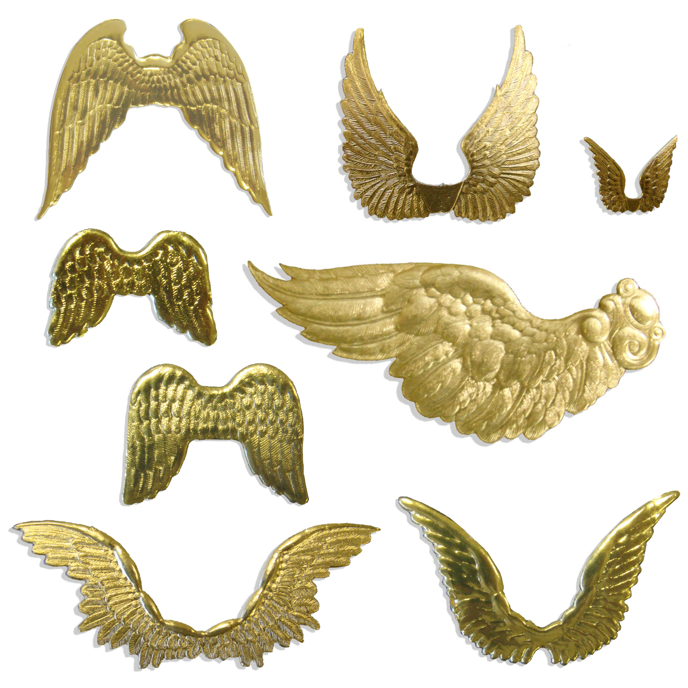 06710101 Angel Wings Set Of 84 pcs. made from Dresden foil paper