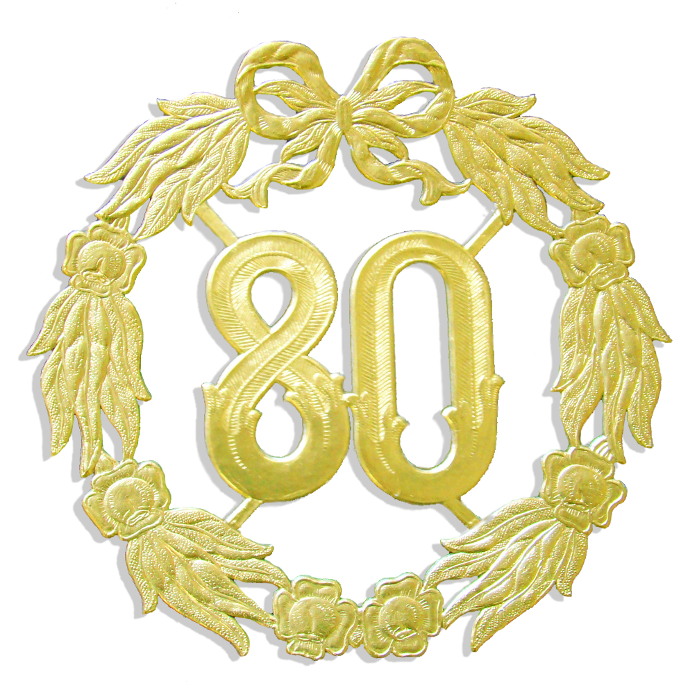 Jubiläumszahl 18 cm "80"