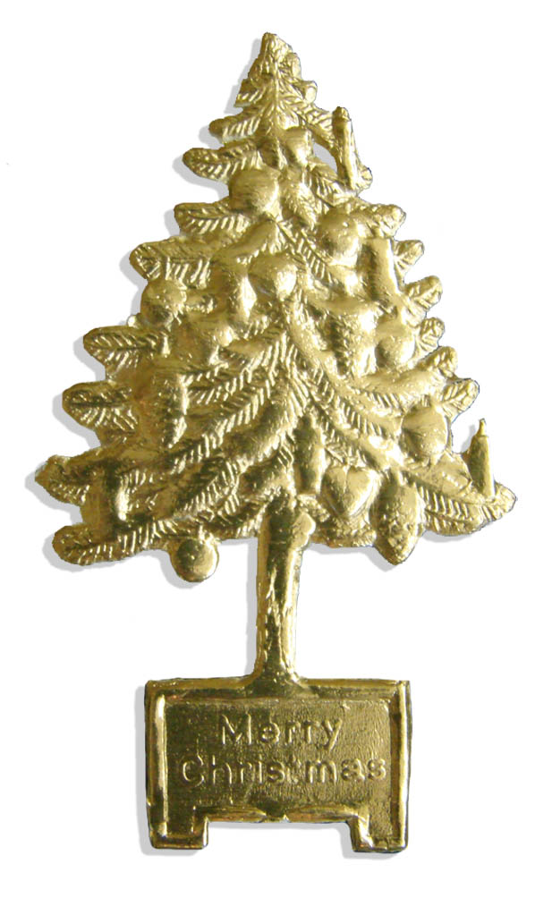 06872801 X-Mas tree Set Of 16 pcs. made from Dresden foil paper