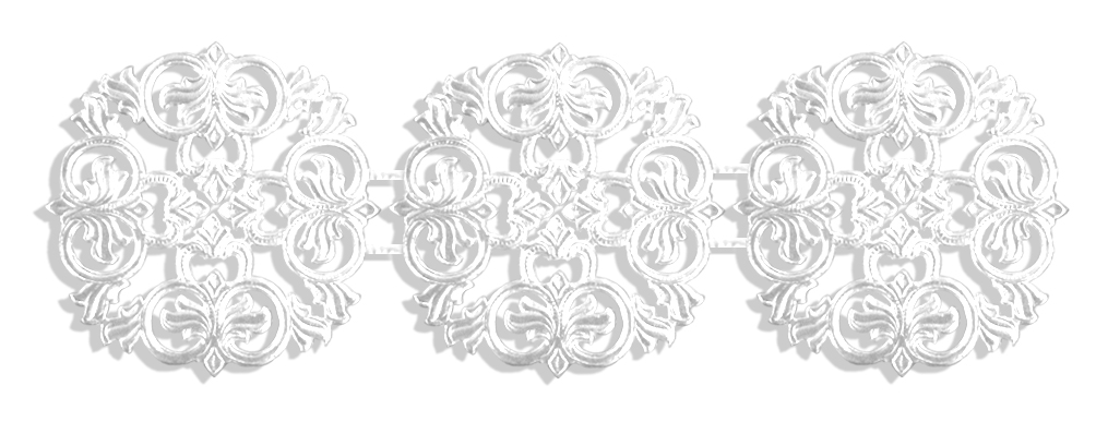 Ornaments Set of 3 pcs. made from Dresden foil paper