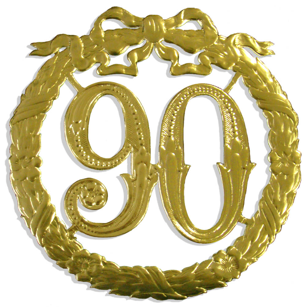 Jubiläumszahl 24 cm "90"