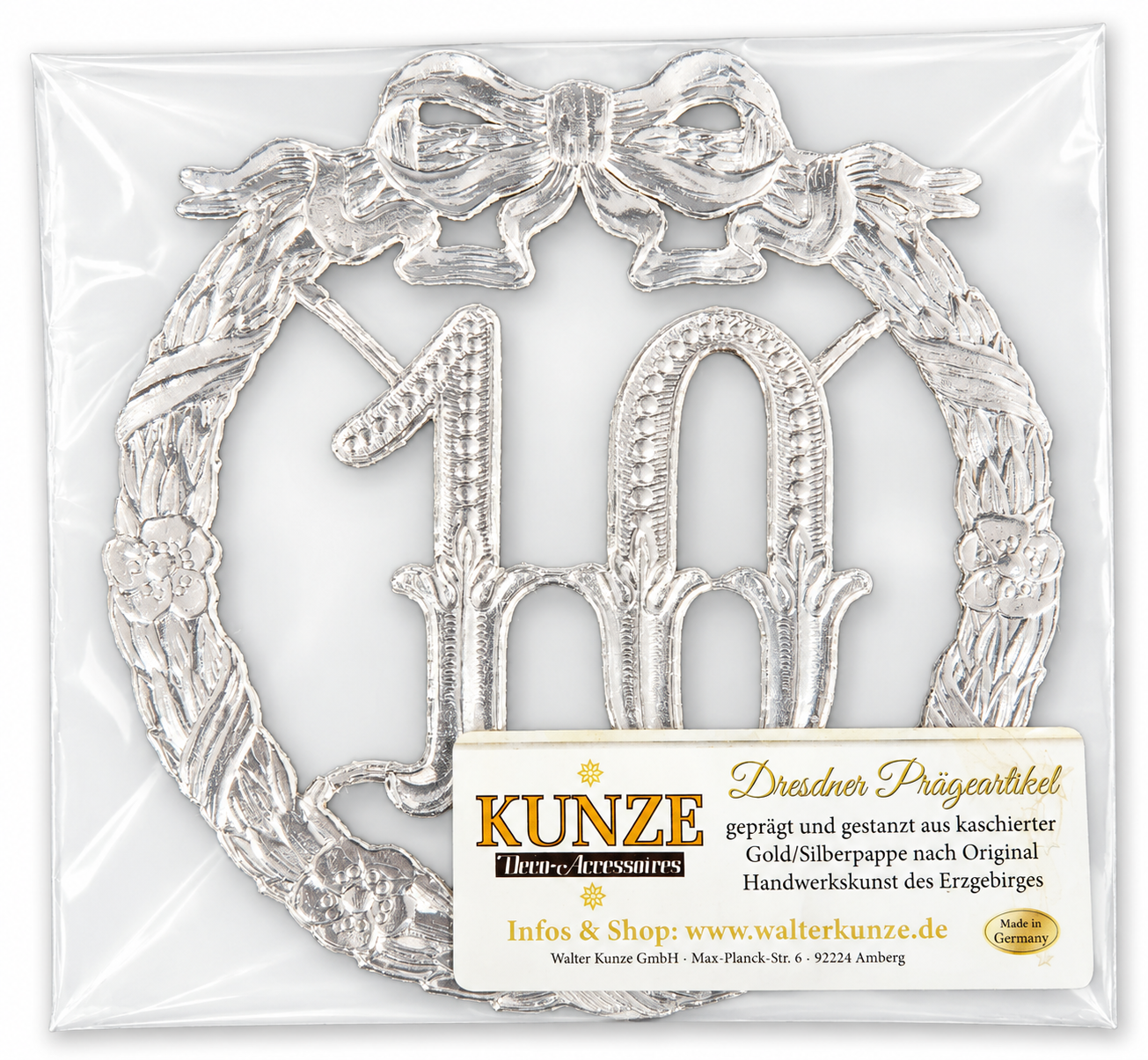 Jubiläumszahl 13 cm "10"