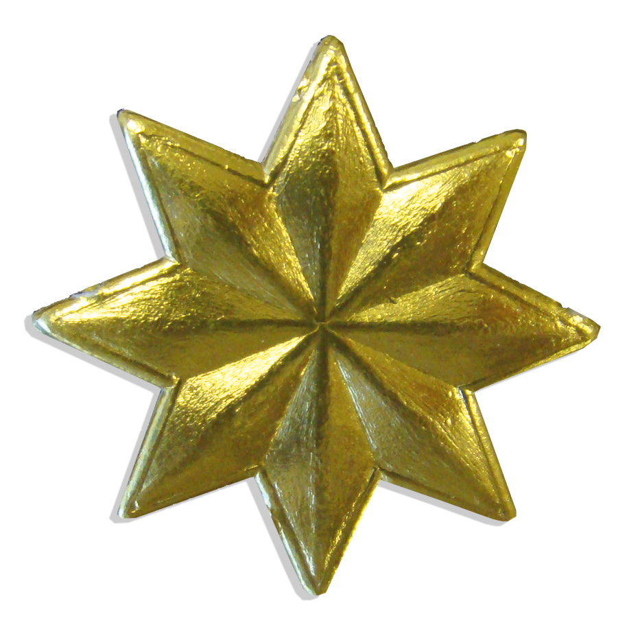  Star Set Of 24 pcs. made from Dresden foil paper