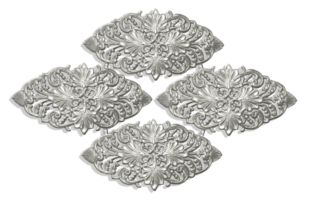 Ornamente 4er Set aus Dresdner Pappe