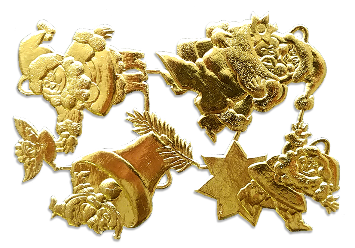 06722951 Christmas Small Mix Set Of 4 pcs. made from Dresden foil paper