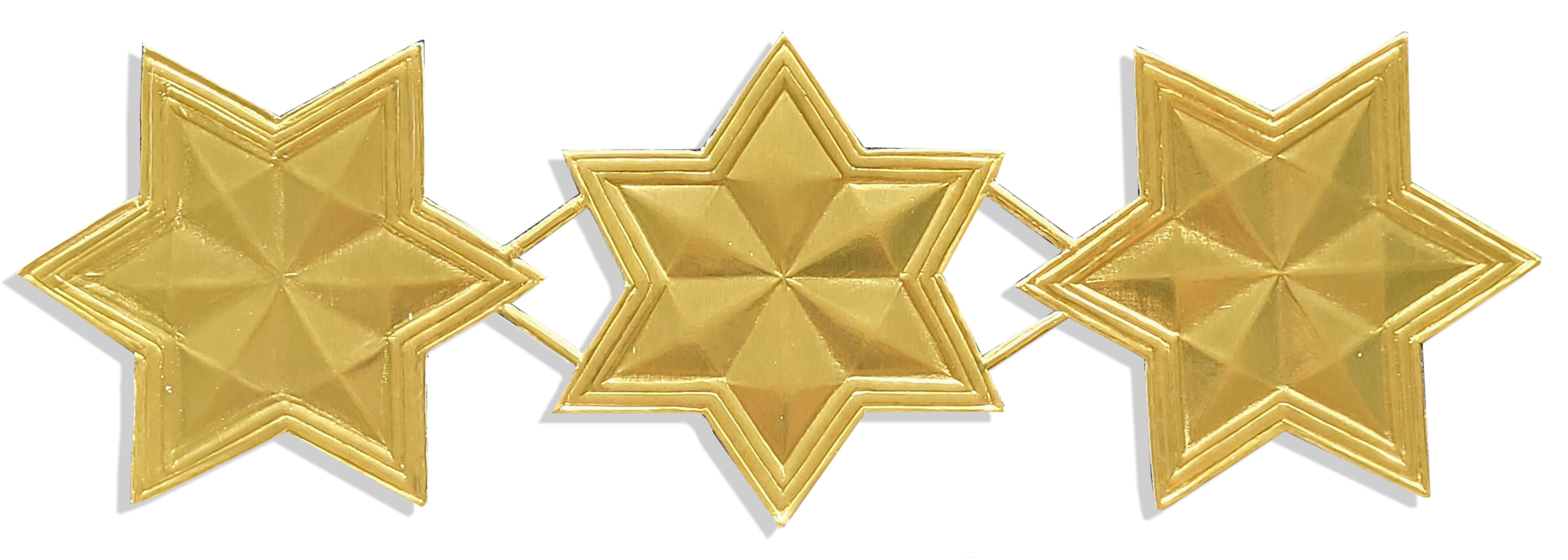  Star Set Of 3 pcs. made from Dresden foil paper