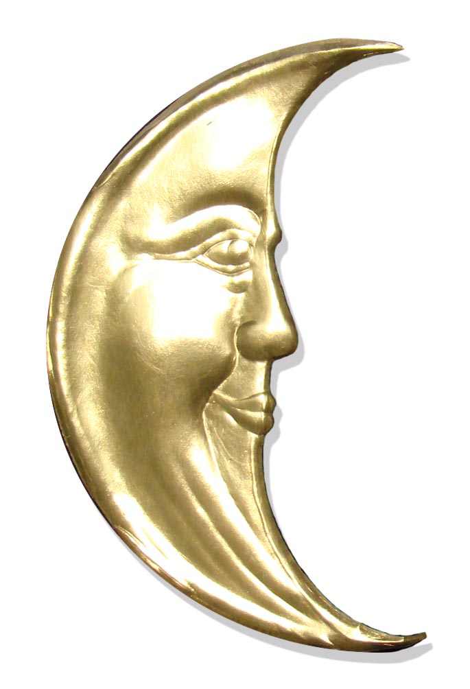 07502001 Half-moon set of 2 pcs. made from Dresden foil paper