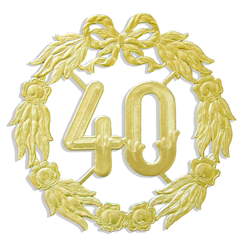 Jubiläumszahl 27 cm "40"