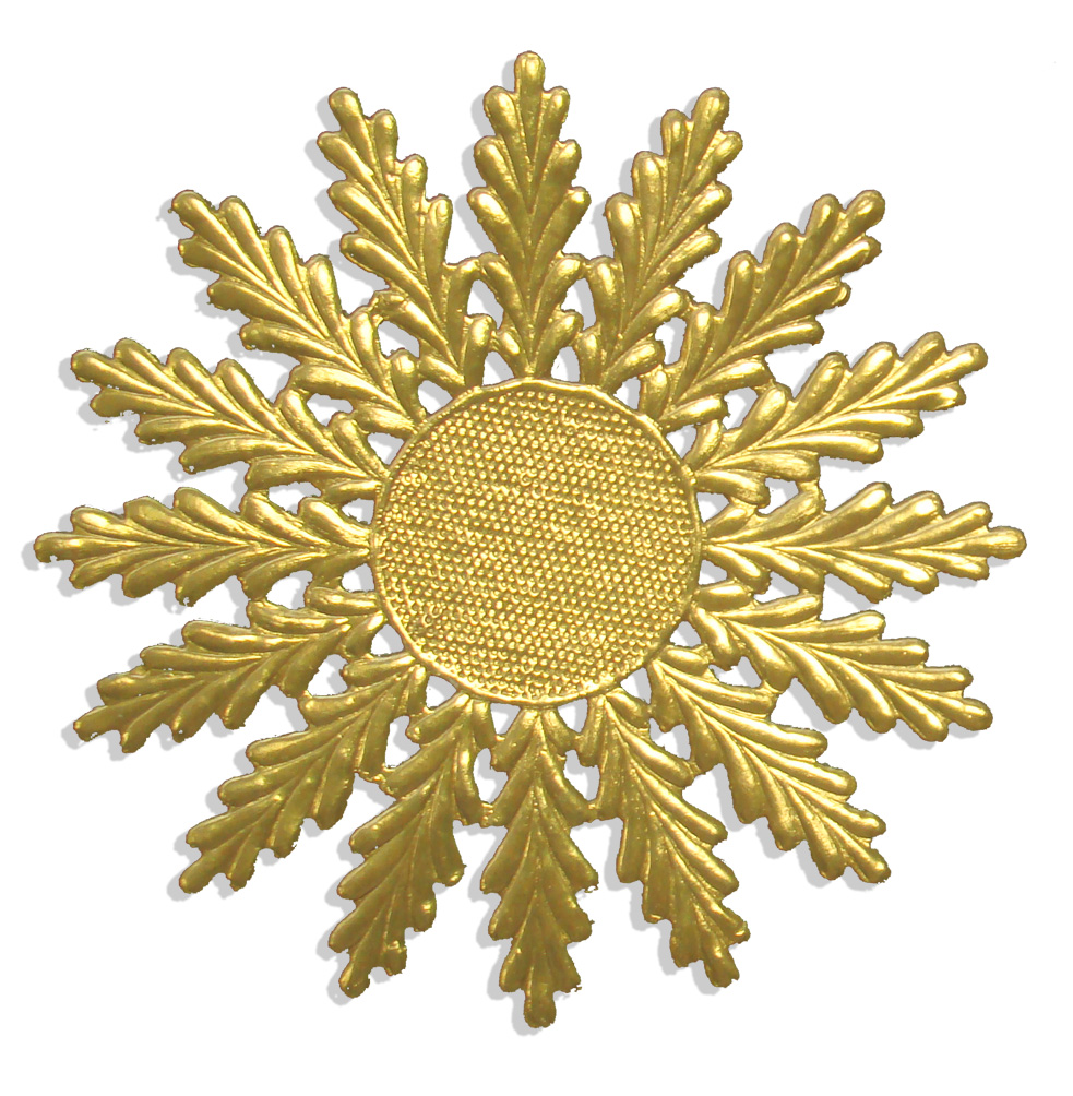 06722301 Christmas Star Rosette Set Of 2 pcs. made from Dresden foil paper