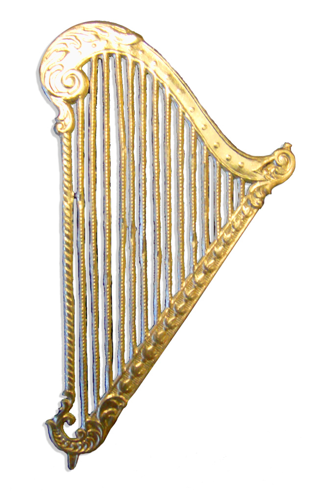 5060745011 Harp Set of 6 Pcs. made from Dresden foil paper