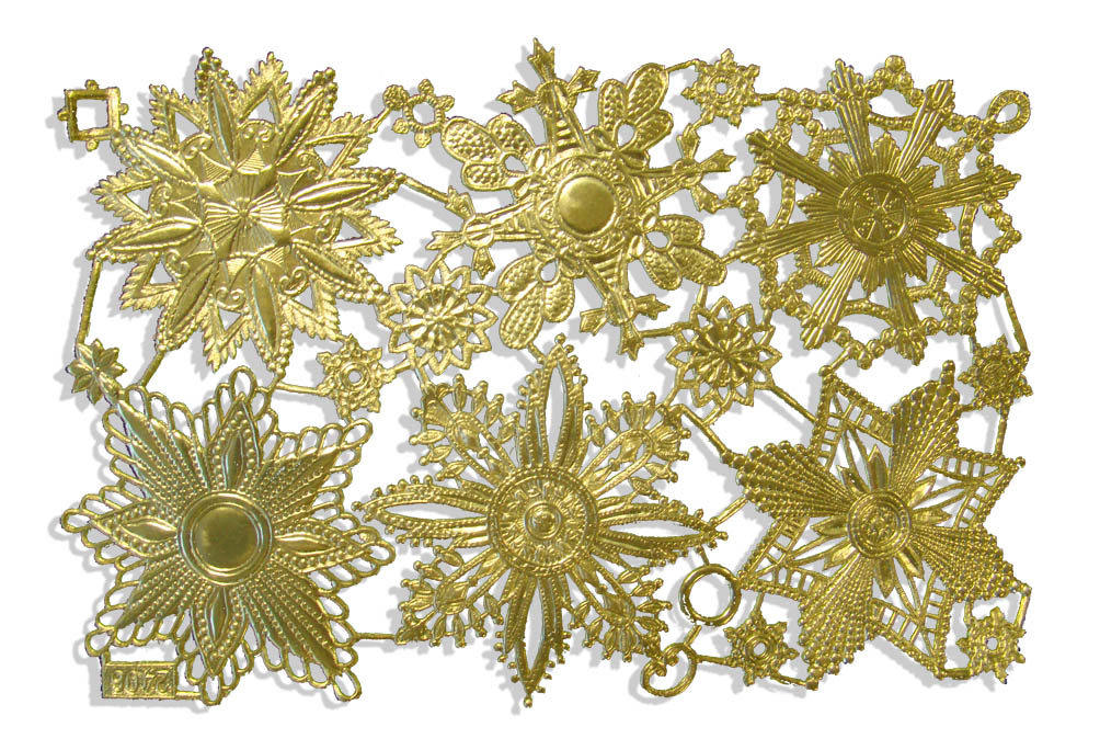 07240601 Ornaments Medals Set made from Dresden foil paper