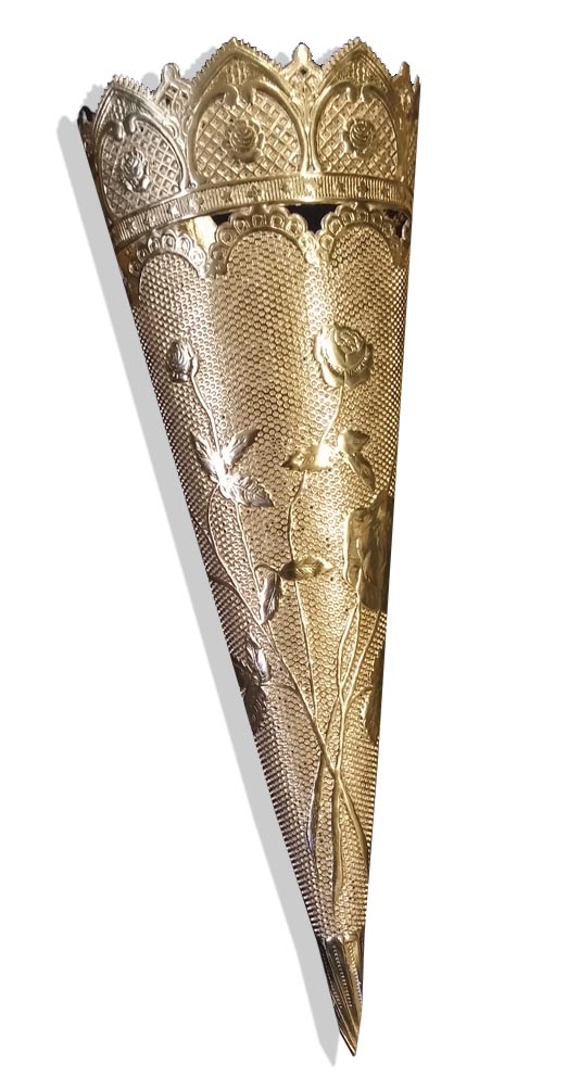 06125101 Cornucopia Cones Set Of 2 pcs. made from Dresden foil paper