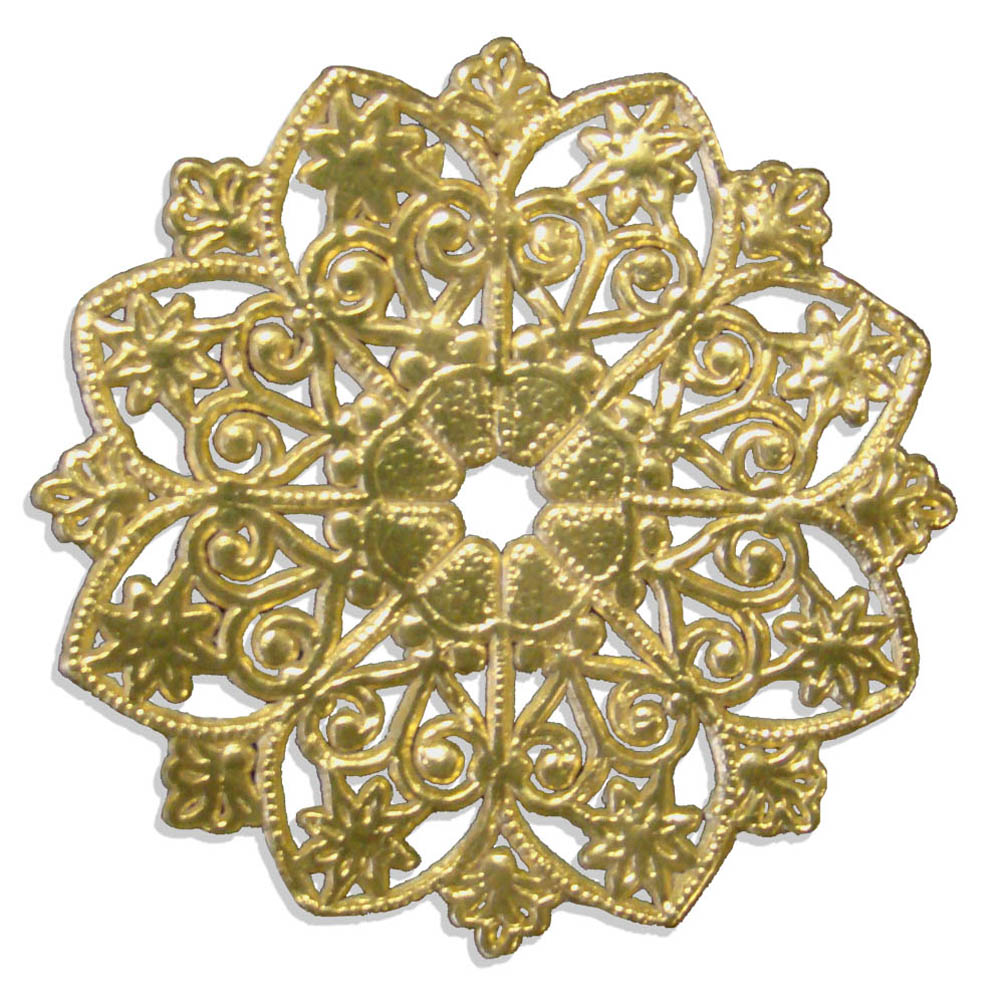 02195221 Kerzenmanschette / Ornament Ø 5 cm 10er Set aus Dresdner Pappe