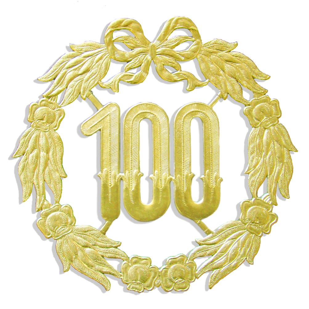 Jubiläumszahl 18 cm "100"