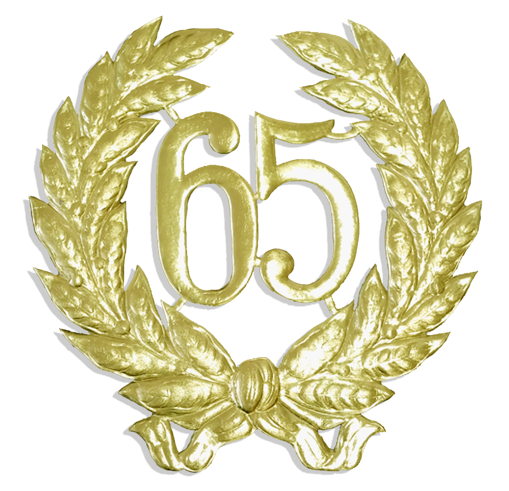 Jubiläumszahl 41 cm "65"