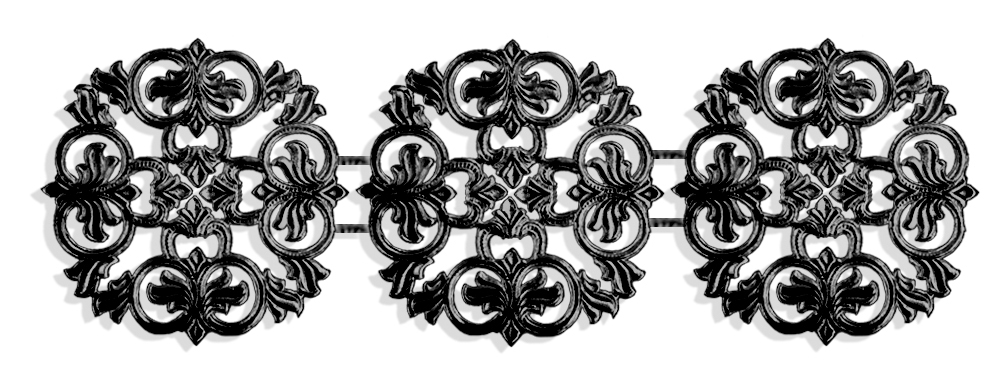 Ornamente 3er Set aus Dresdner Pappe