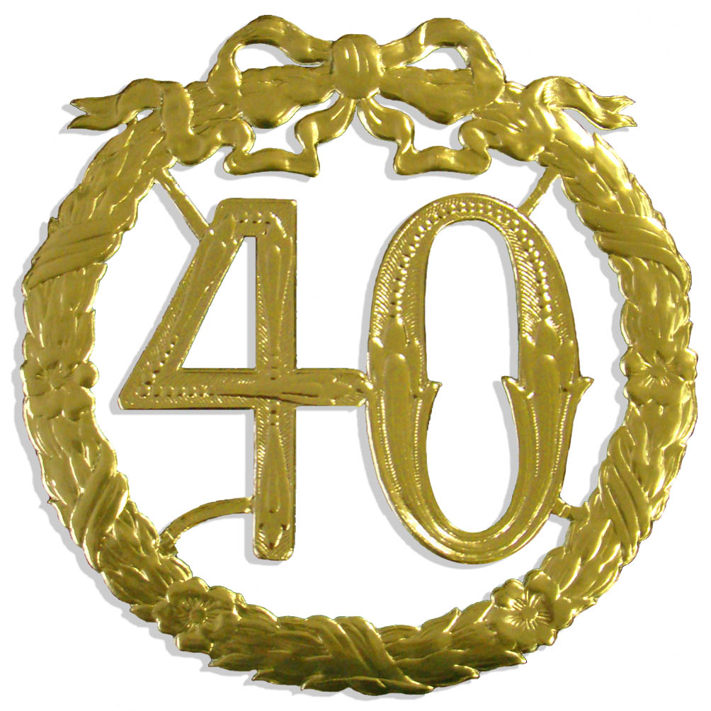 Jubiläumszahl 24 cm "40"