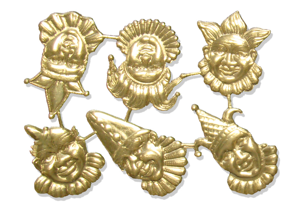 062191061 Clown / Jester Set Of 3 pcs. made from Dresden foil paper