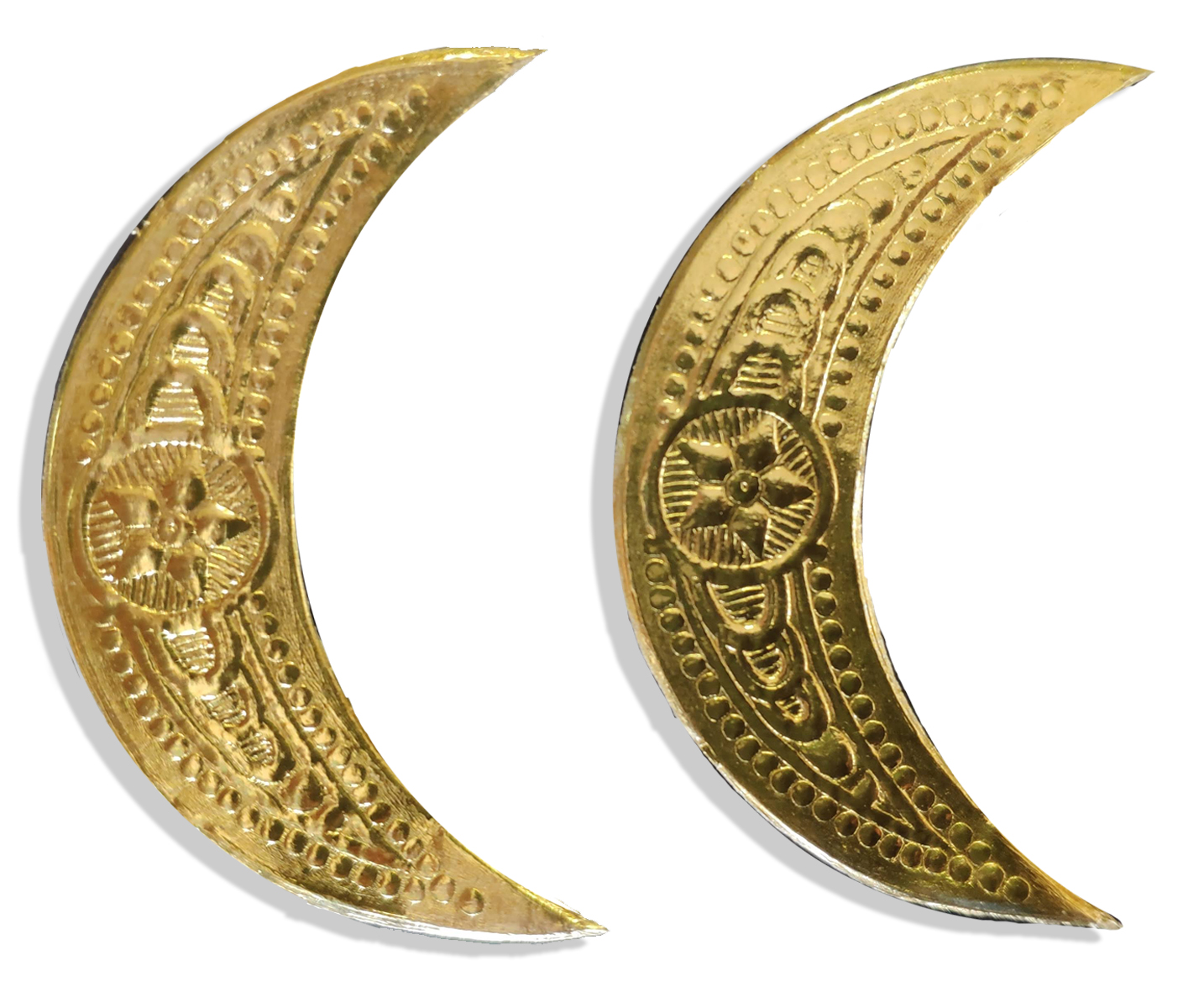 Crescent moon Set of 7 pcs. made from Dresden foil paper Crescent moon Set of 7 pcs. made from Dresden foil paper