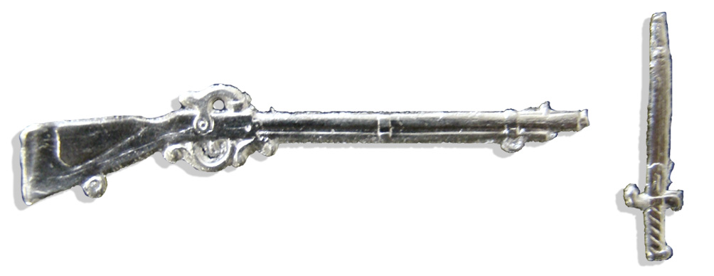 Säbel / Gewehr 12er Set aus Dresdner Pappe