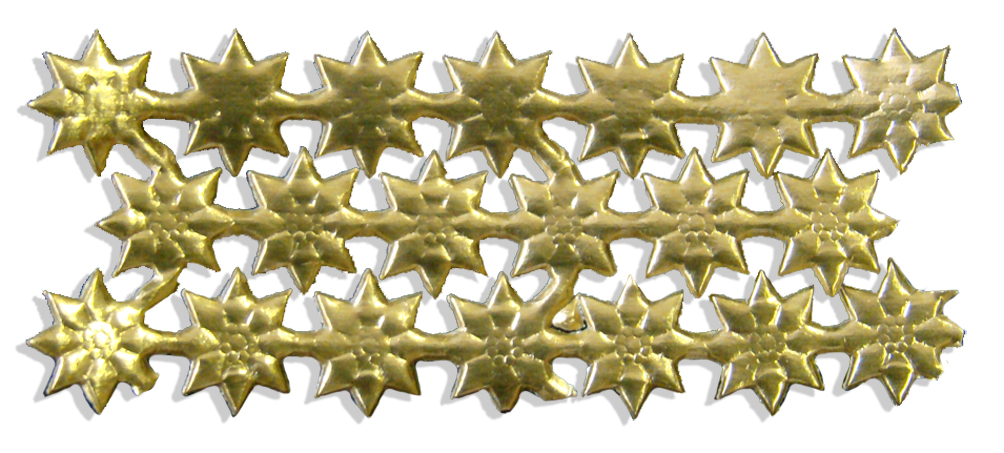 120852011 Dresden Trim Stars made from Dresden foil paper