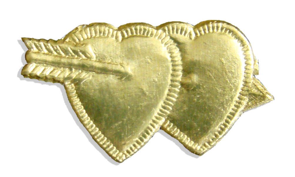 06760201 Heart With Arrow Set Of 52 pcs. made from Dresden foil paper