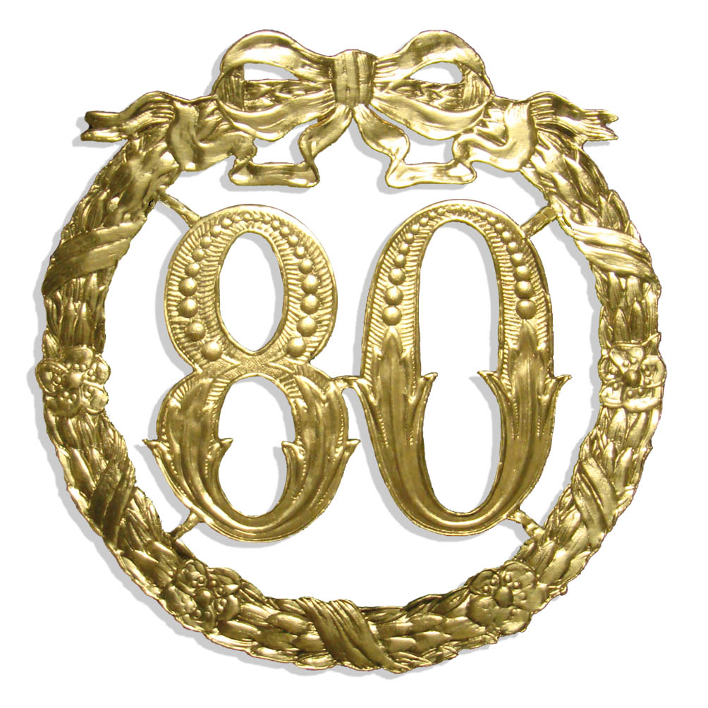 Jubiläumszahl 13 cm "80"