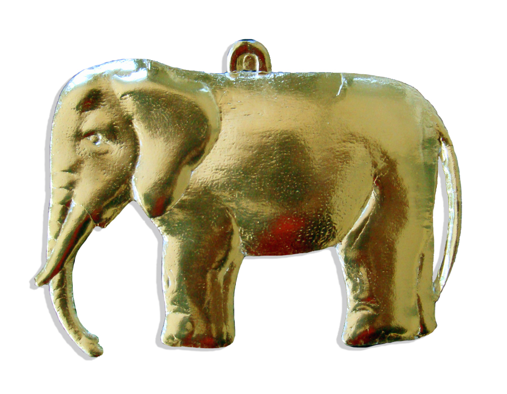 07490301 Elephant Set Of 2 pcs. made from Dresden foil paper