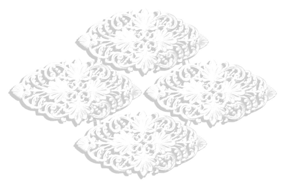 Ornaments Set of 4 pcs. made from Dresden foil paper