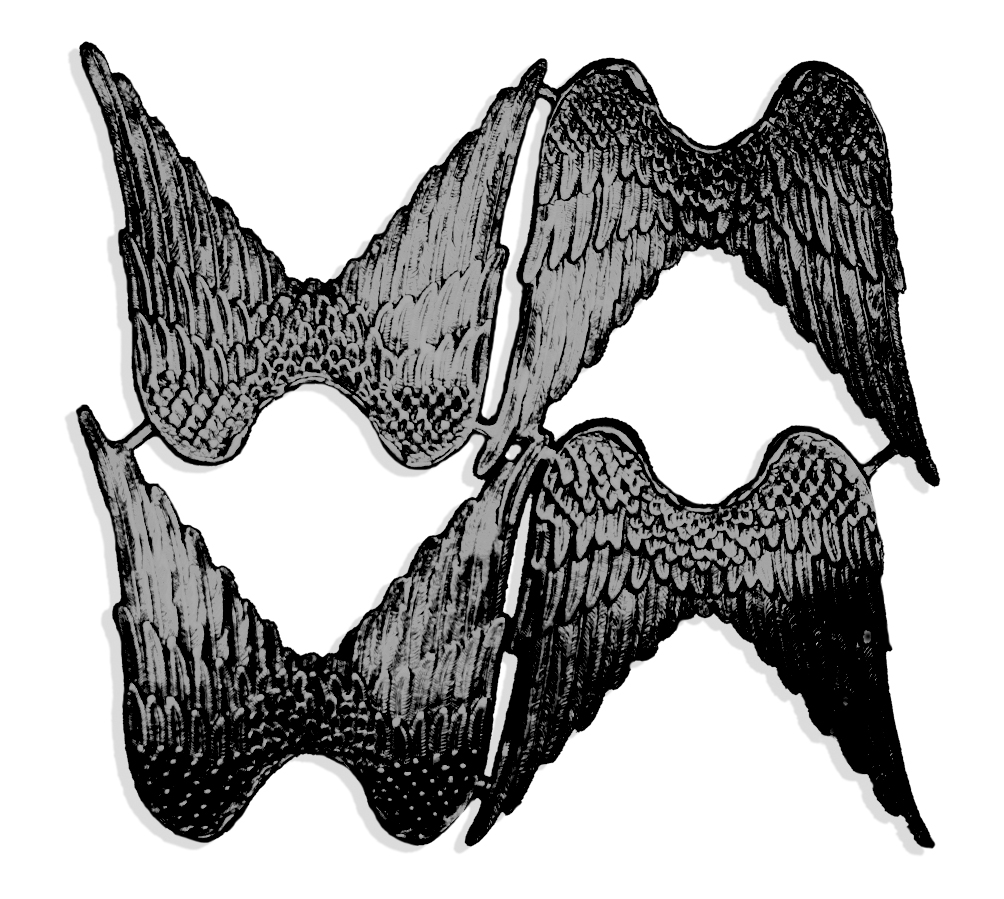 Angel Wings Set of 4 Pcs. made from Dresden foil paper