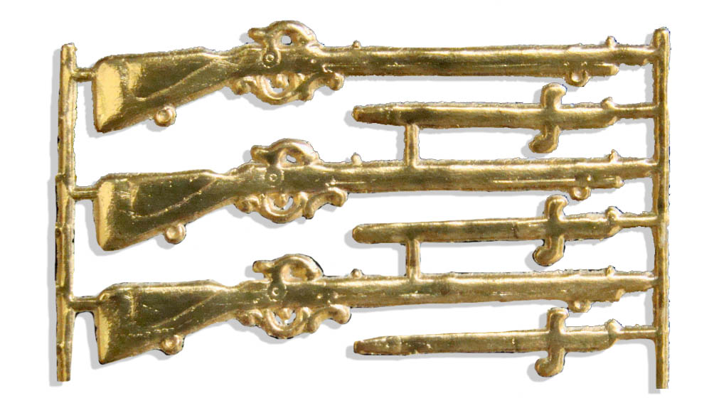 5060709011_3 Saber / Rifle Set of 12 Pcs. made from Dresden foil paper