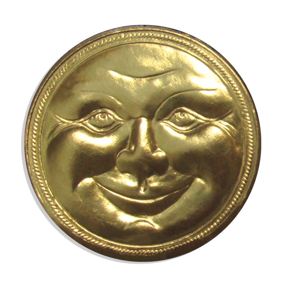 07500501 Moon set of 2 pcs. made from Dresden foil paper