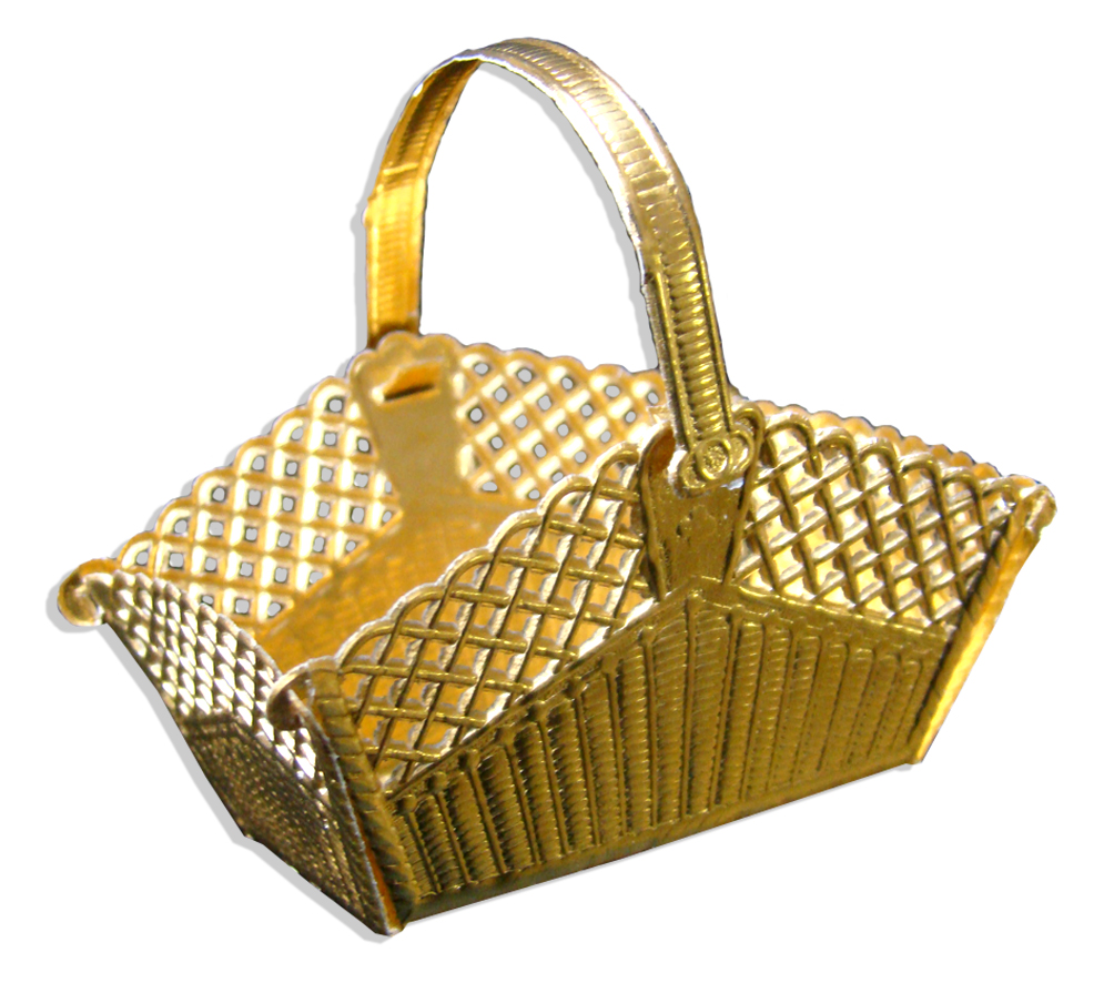 5060803011-2 Little Basket, foldable made from Dresden foil paper