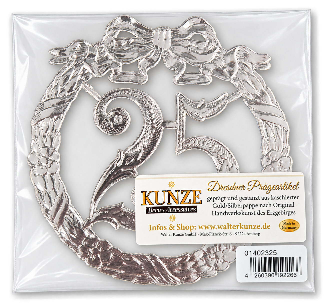 Jubiläumszahl 13 cm "25"
