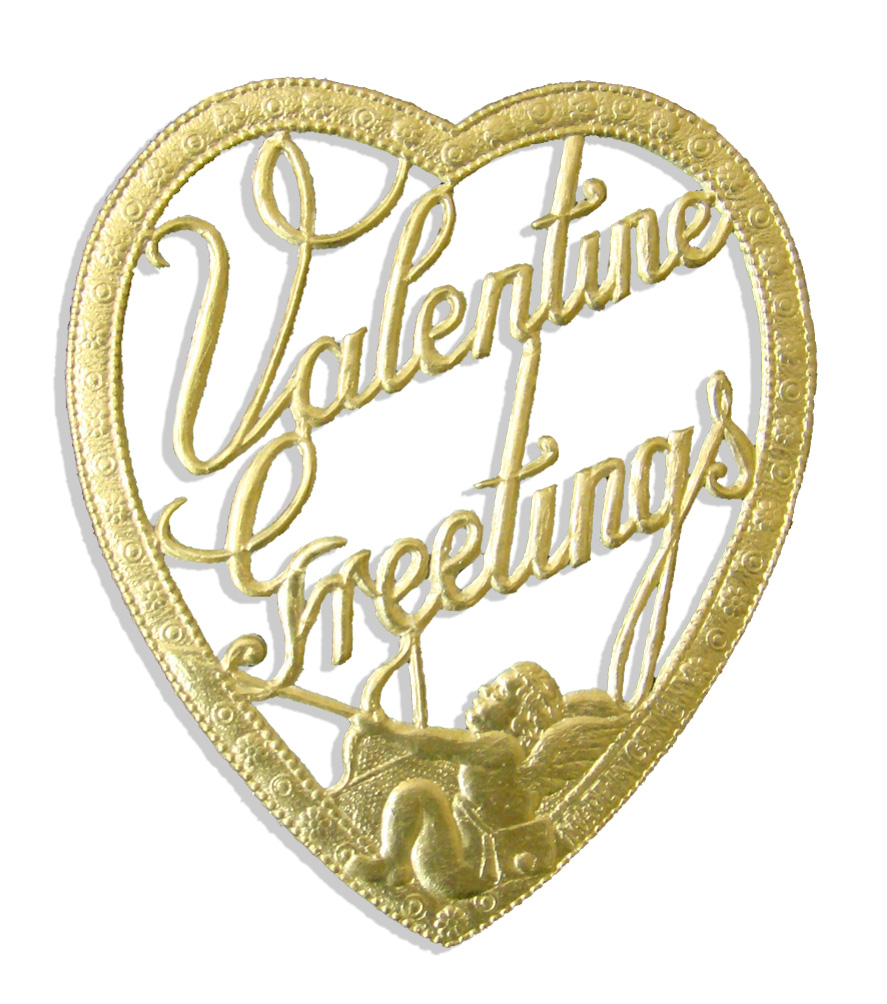 06810601 Valentine Greetings Set of 3 pcs. made from Dresden foil paper