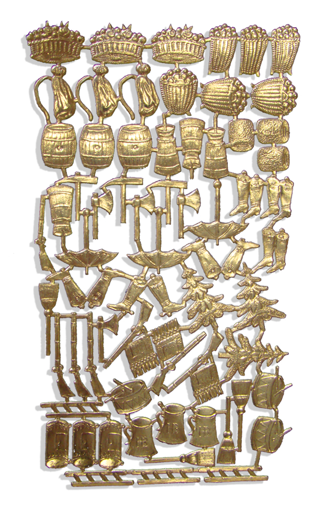 5060KBII01 Mixed Assortement Set of 75 pcs. made from Dresden foil paper