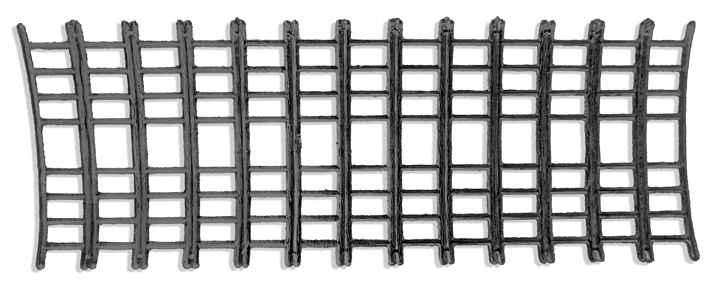 Ladder mid size Set of 13 pcs. made from Dresden foil paper
