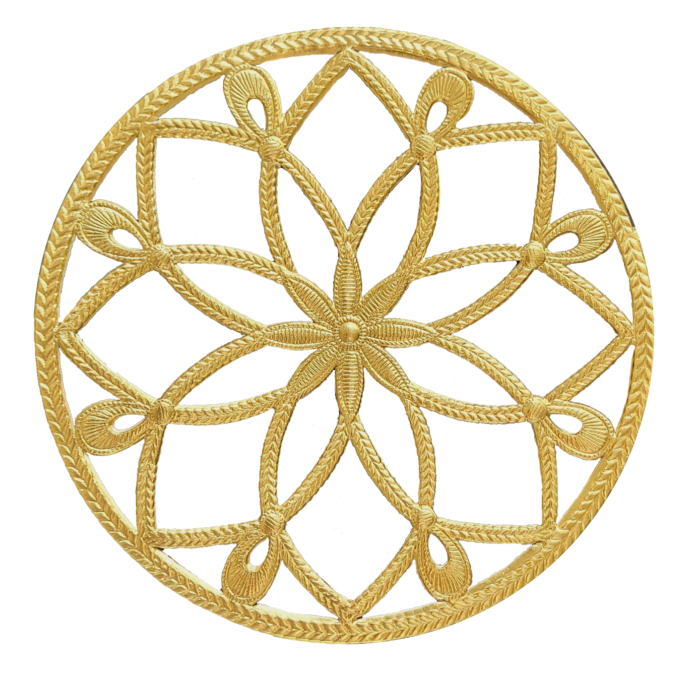Rosette Ornaments Set of 2 pcs. made from Dresden foil paper