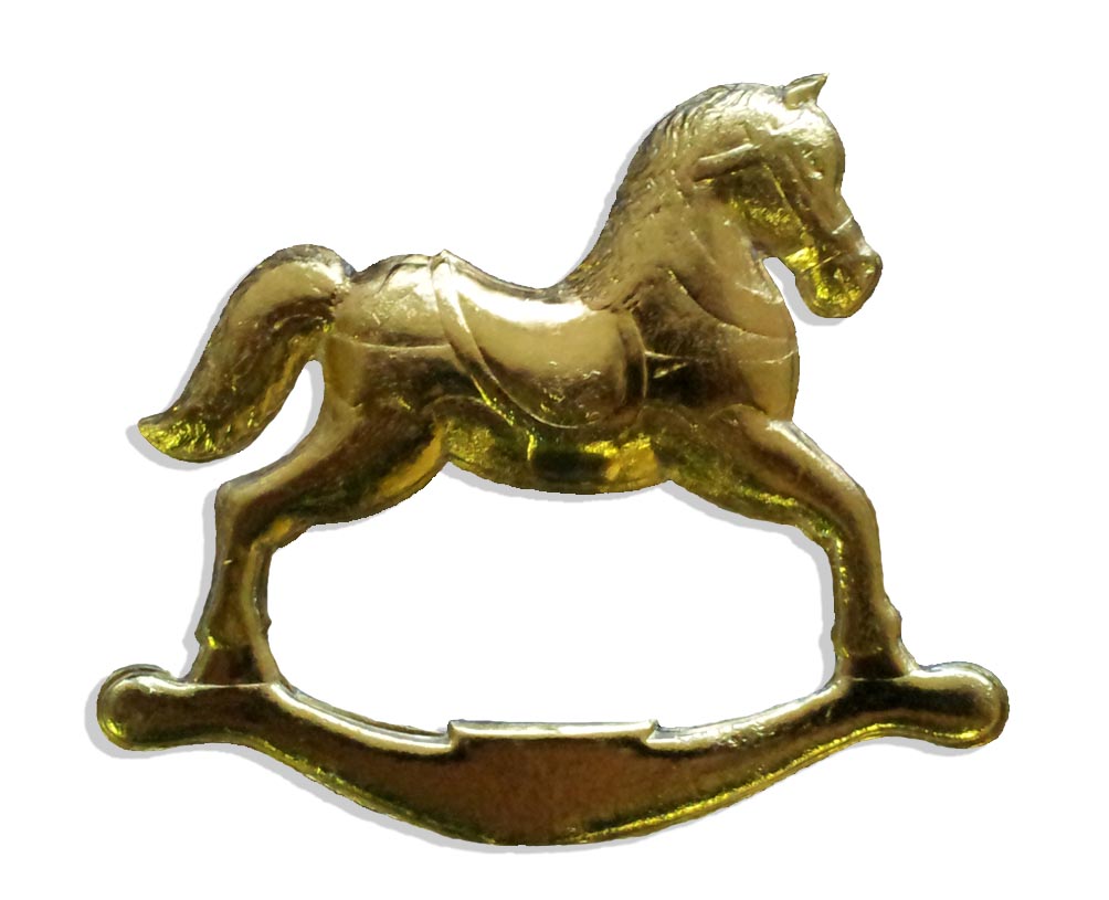 07490901 Rocking Horse Set Of 2 pcs. made from Dresden foil paper