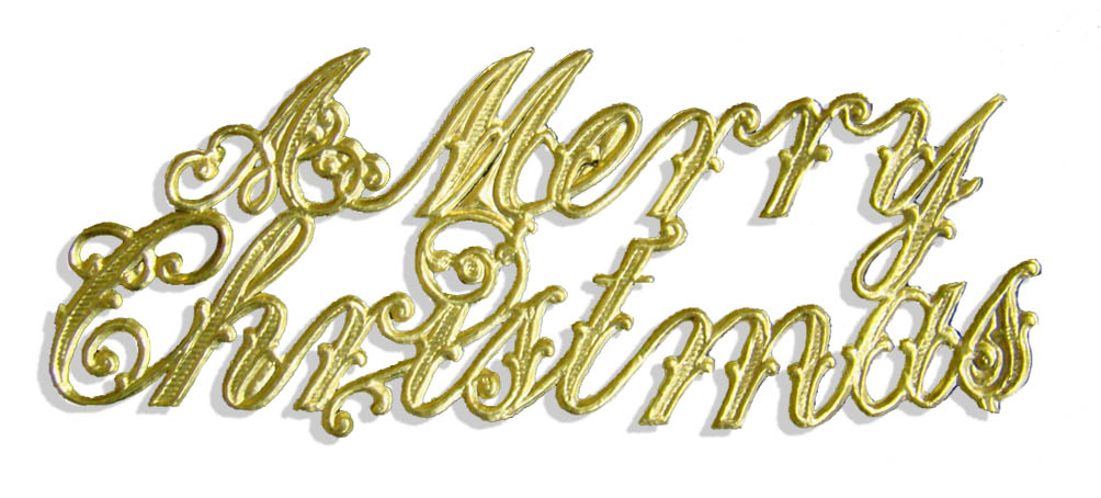 06814001 Merry Christmas Set Of 6 pcs. made from Dresden foil paper