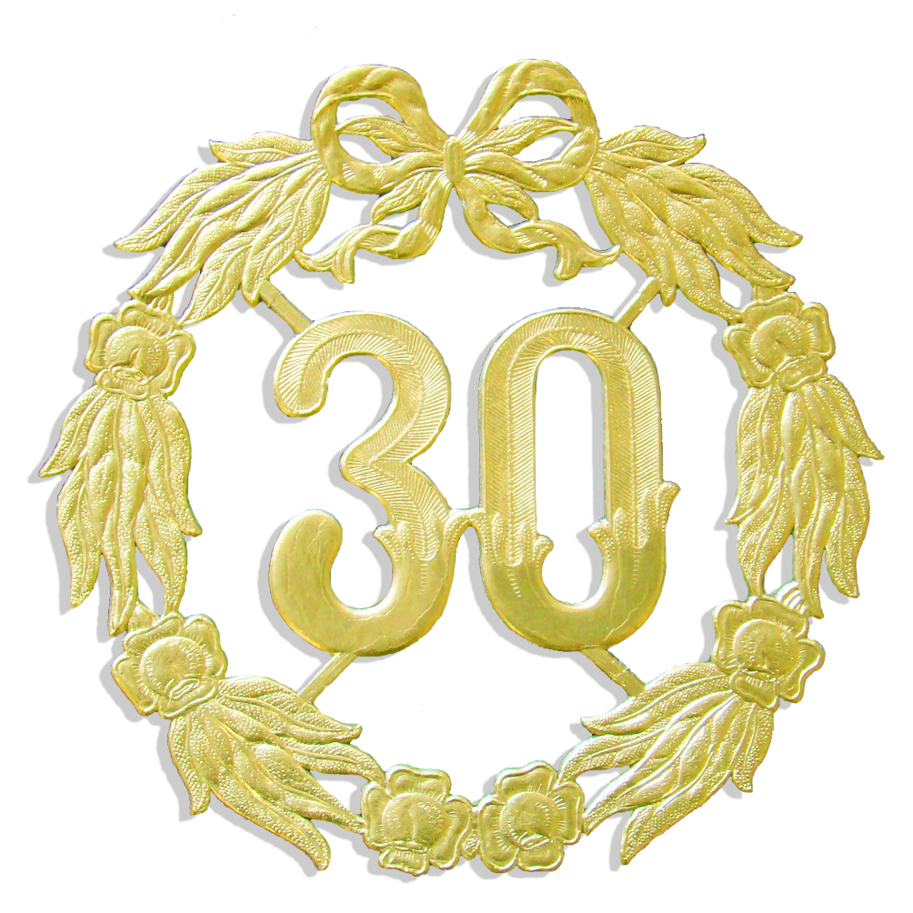 Jubiläumszahl 18 cm "30"