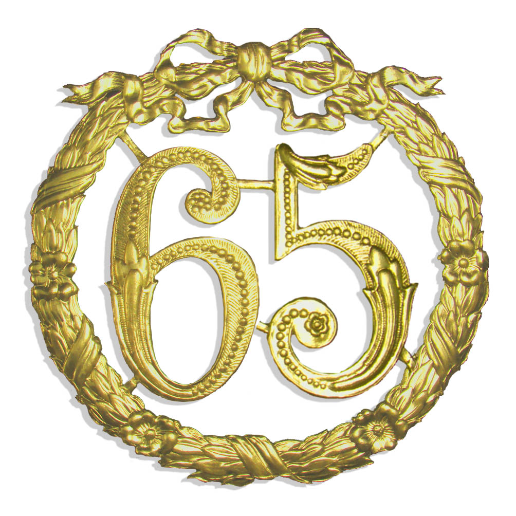 Jubiläumszahl 24 cm "65"