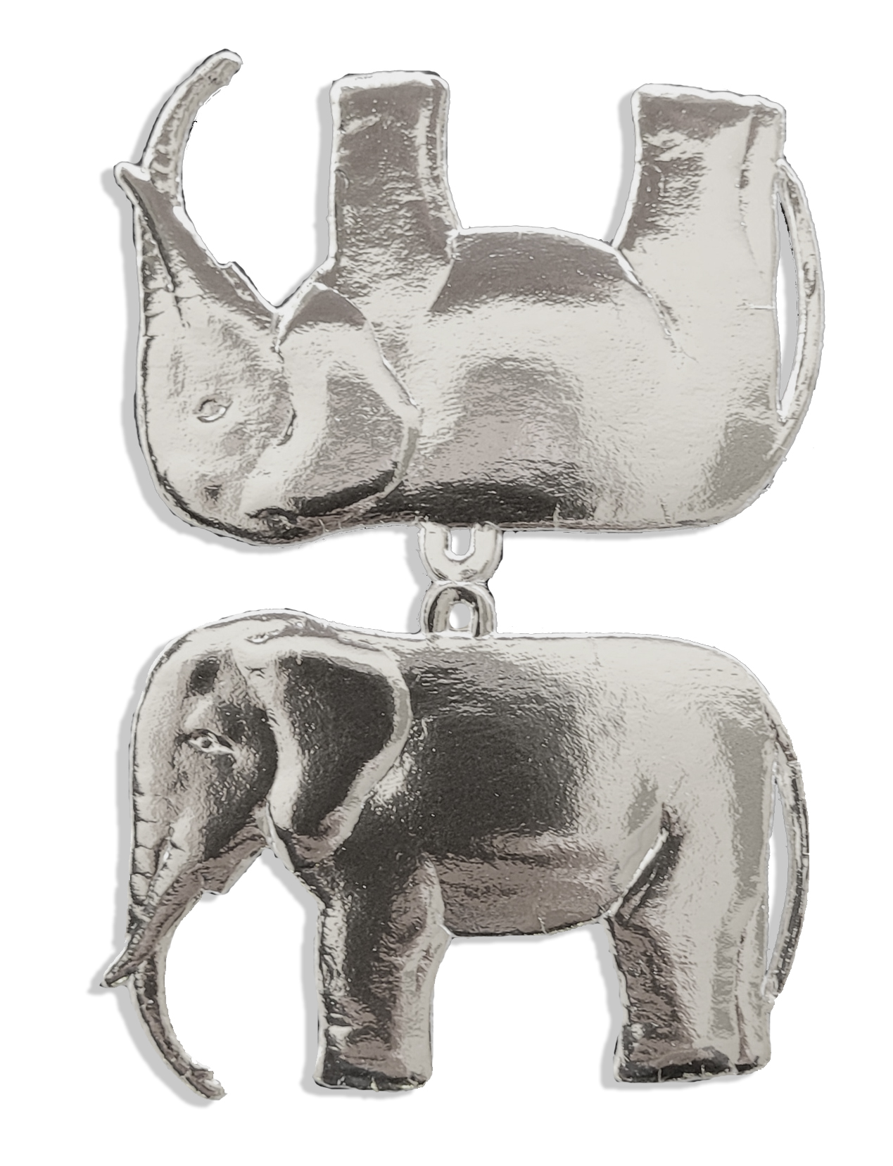 Elephant Set Of 2 pcs. made from Dresden foil paper